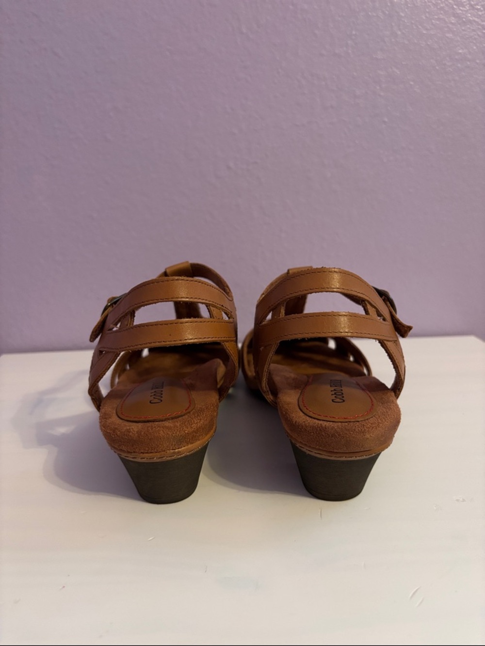 Cobb Hill by New Balance Women's Beautiful Brown Strappy Leather Sandals - Picture 4 of 7